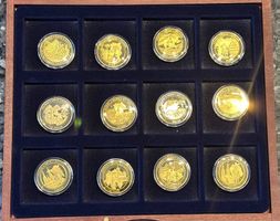 Schweizer Kantonsmuenzen Gold Set, komplett, neuwertig!