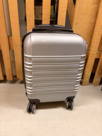Hartschalen Koffer Reisegepäck silber klein gebraucht