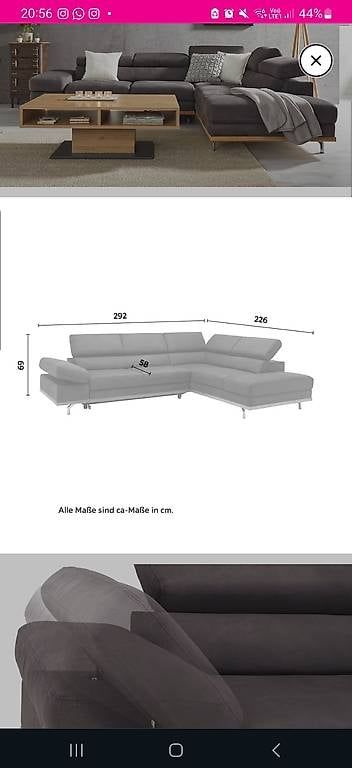 Divani: Ecksofa in Dunkelgrau mit Bettfunktion – Usato da Kaltbrunn venduto da Andrea_Bea1 3