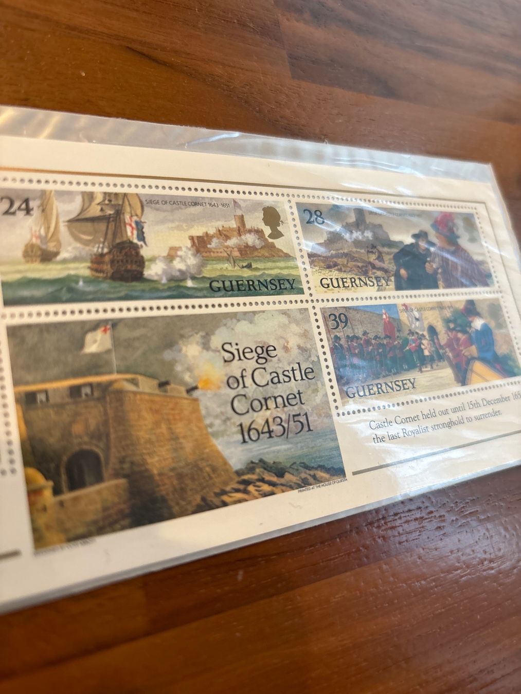 Tutti i francobolli: Guernsey 1981 Castle Cornet Siege Briefmarken Set MNH – Nuovo e nell'imballaggio originale da Zürich venduto da engebrunau 1