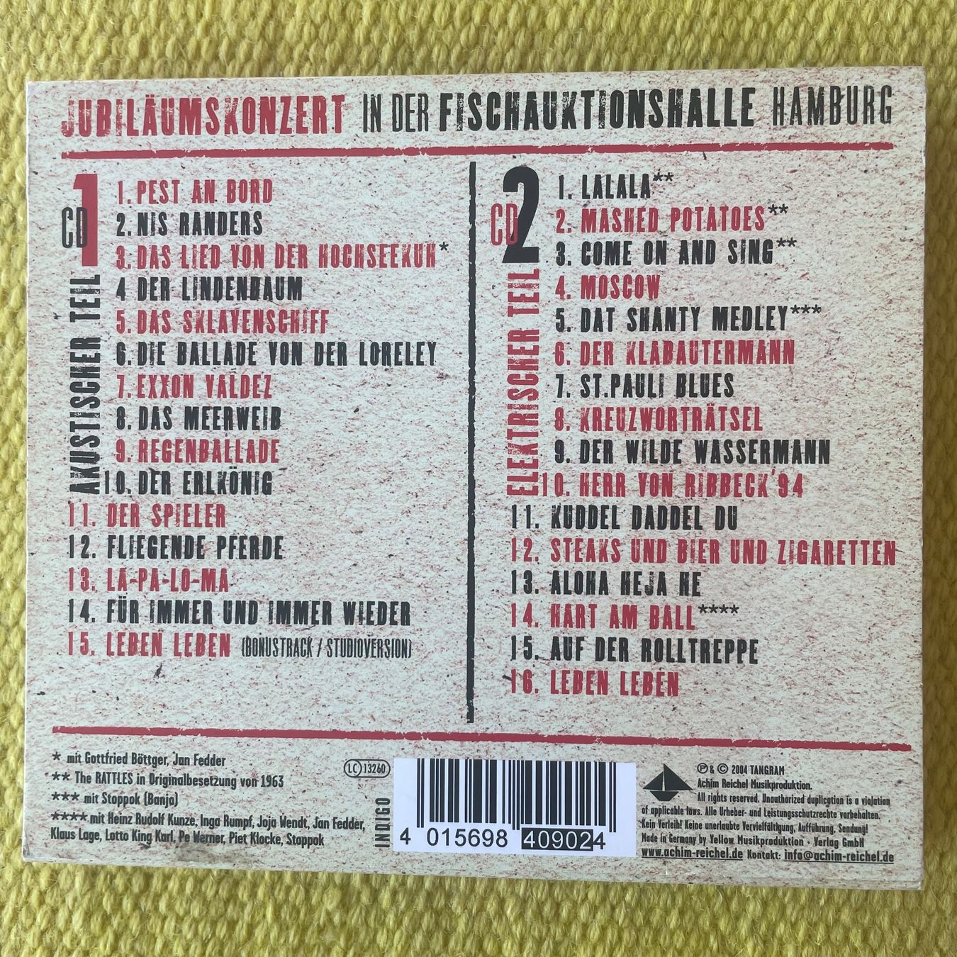 CD: ACHIM REICHEL-2CD 100% LEBEN – Usato da Rorschacherberg venduto da CD-Roli 1