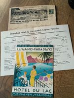 Litho Prospekt / Strandbad & Hotel du Lac Seehof Lugano 1934
