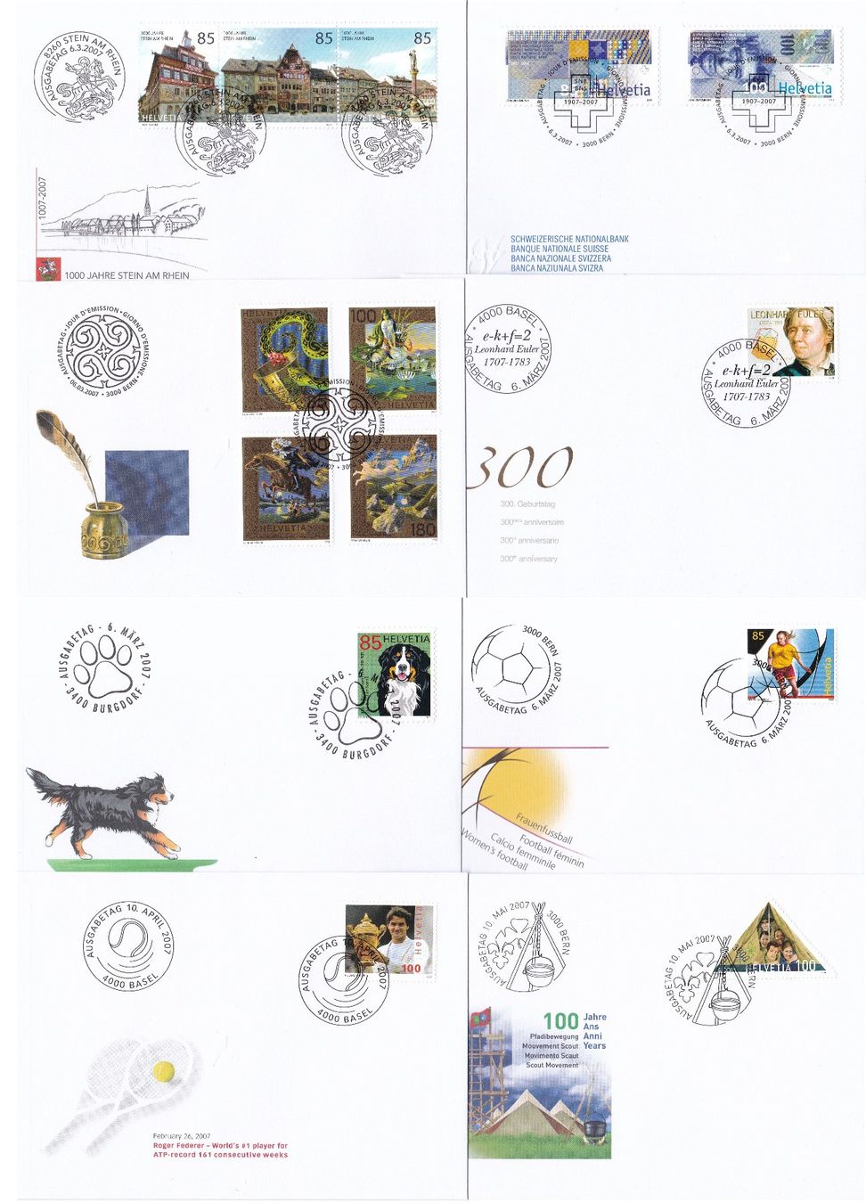 Tutti i francobolli: 56 Stk. CH FDCs, 2006 & 2007 – Usato da Münchwilen AG venduto da Nesar 4