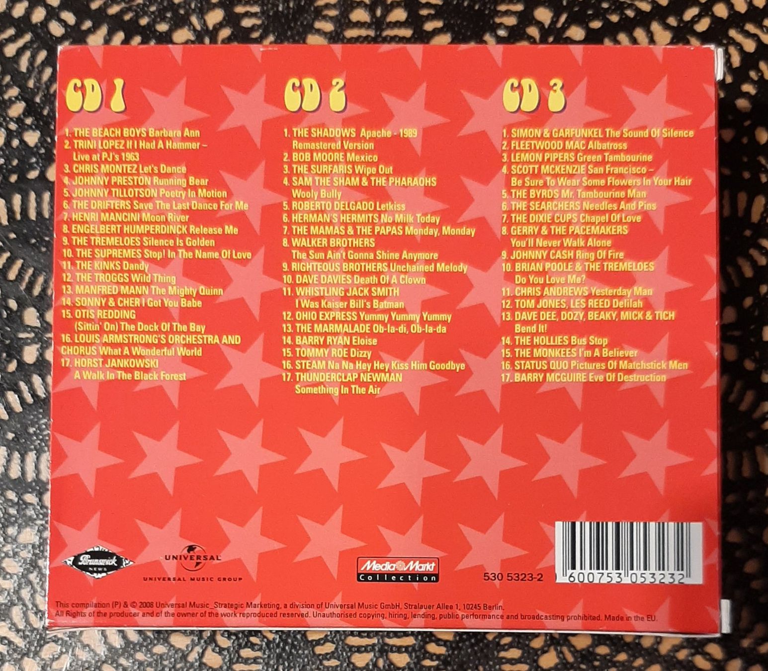 CDs: Media Markt - The 60's, Pop/Rock Compilation 3CD Box – Gebraucht aus Amriswil von Celini3 1
