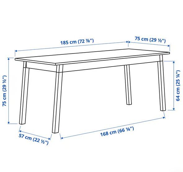 Ikea Tavoli: IKEA Tisch 185cm Pinntorp hellbraun und weiss – Usato da Zürich venduto da janacontin 6