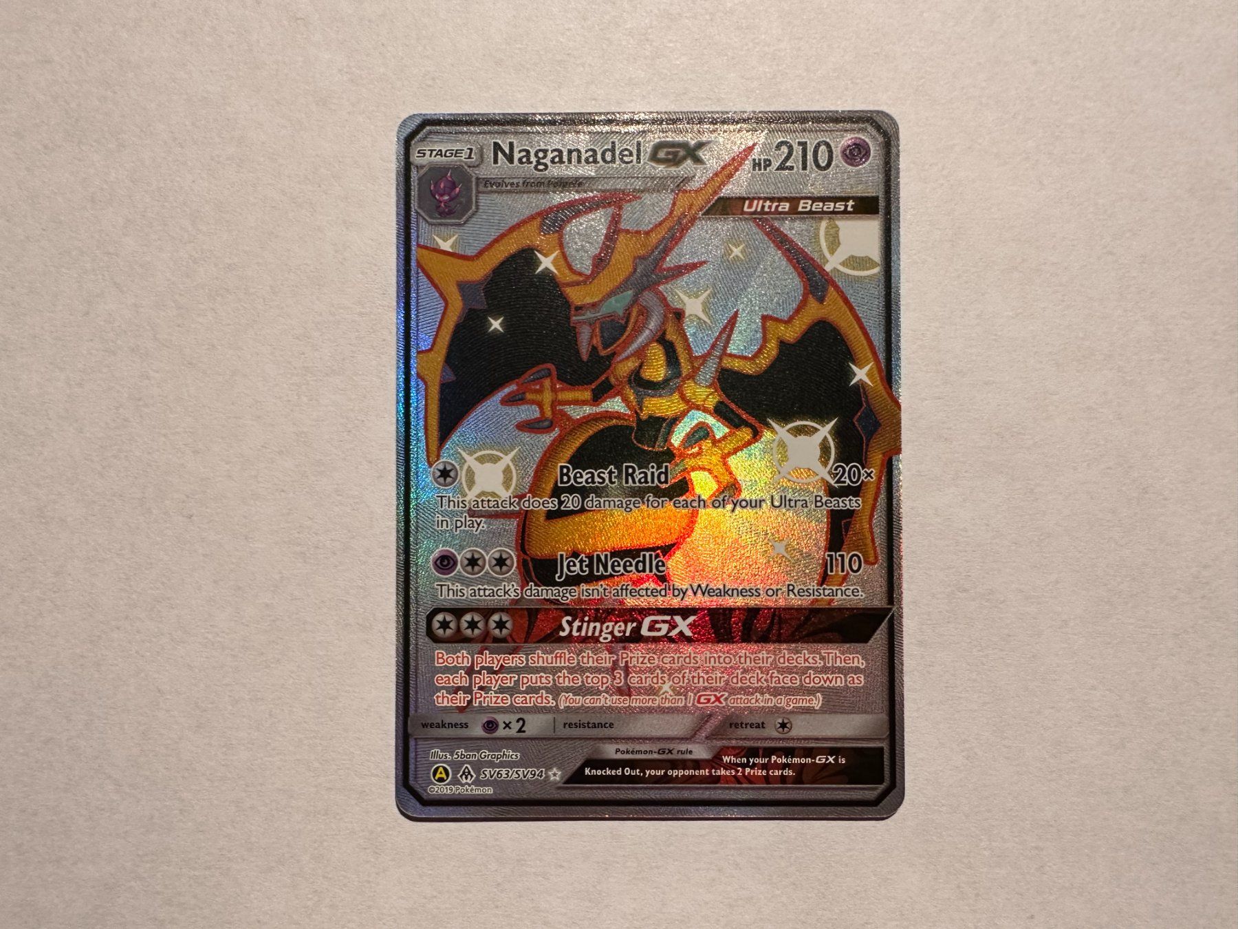 Pokémon Carte collezionabili: Naganadel GX Shiny Hidden Fates EN – Usato da Hagendorn venduto da Pokecollectorch 1