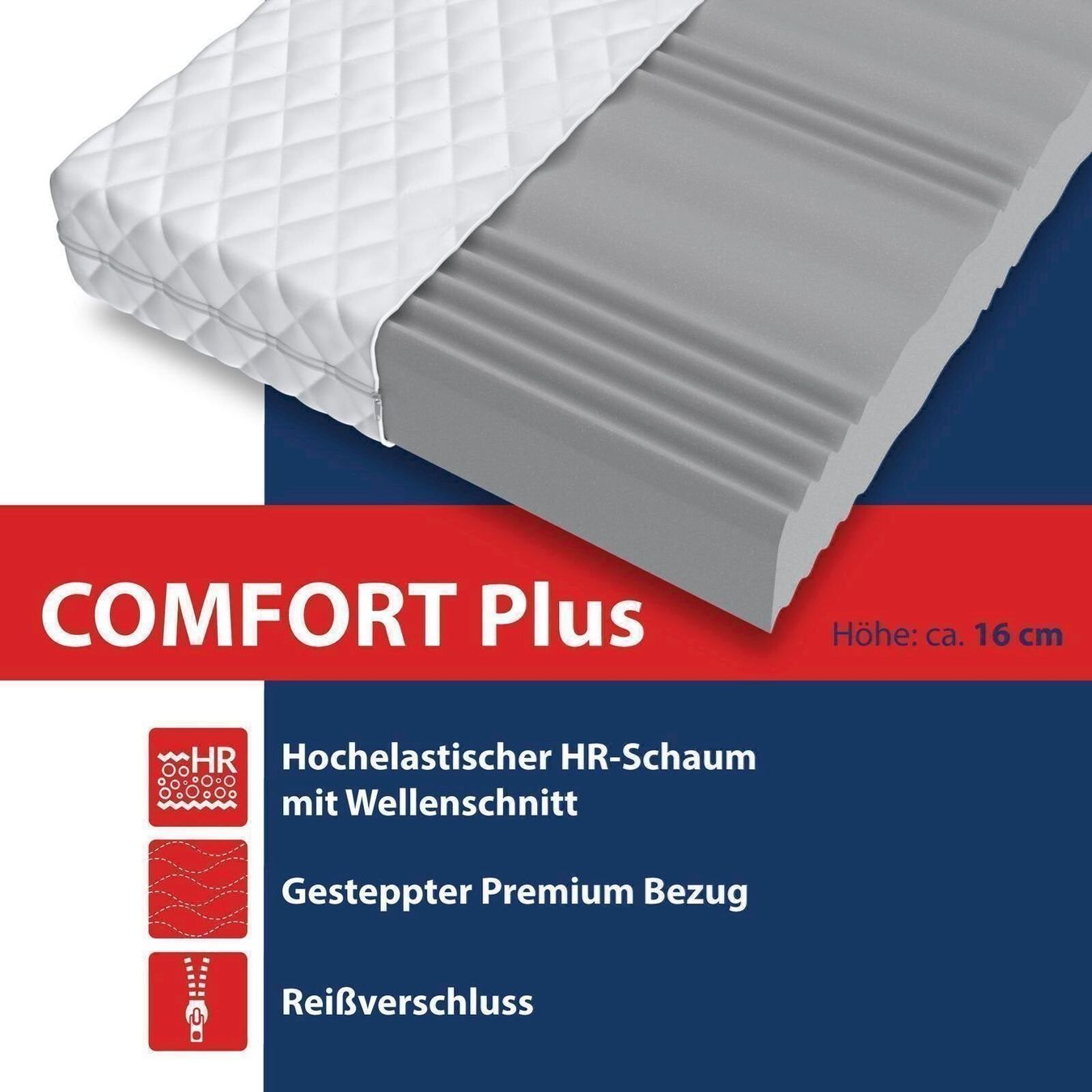 Materassi: FDM COMFORT Plus H3 140x200 Matratze – Nuovo e nell'imballaggio originale da Bottighofen venduto da zaap 3