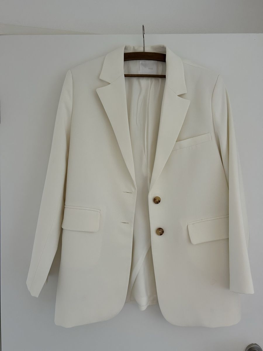 Mango Giacche: Blazer Mango, Creme Weiss, Grösse L – Nuovo (secondo la descrizione) da Jona venduto da Tanmue