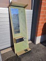 Porte-habits vintage original de 1959 bois, vinyl vert.