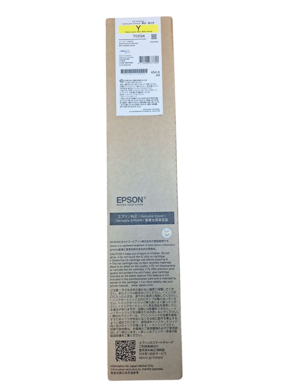 Epson Cartucce per stampanti & toner: Epson WorkForce Enterprise WF-C20600 yellow Patrone, T02Q4 – Nuovo e nell'imballaggio originale da Glattbrugg venduto da copytron 1