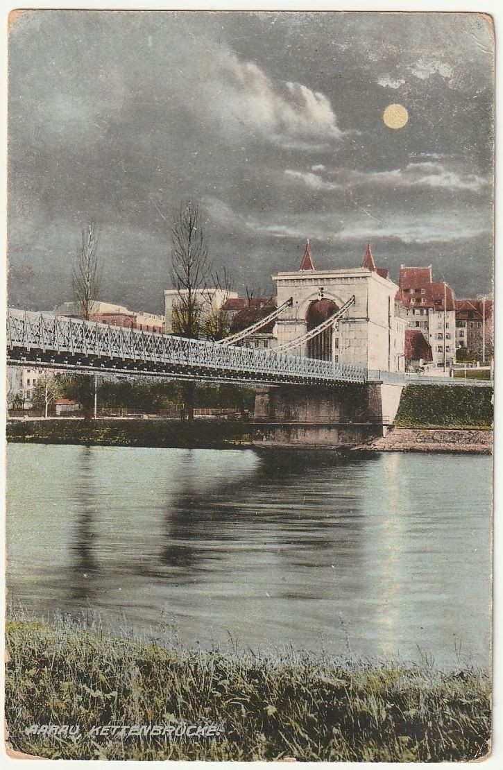 Ansichtskarten: AK AARAU Kettenbrücke – Gebraucht aus Fislisbach von Zigzag12