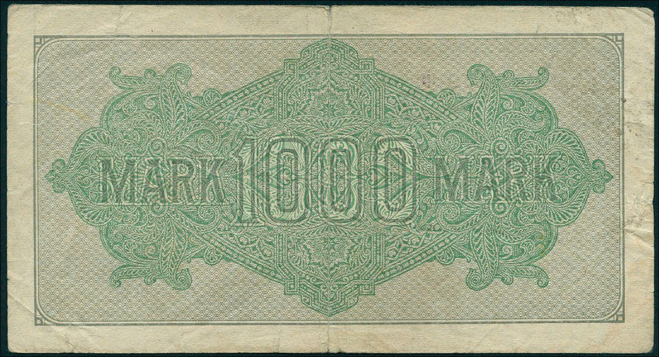 Banconote: Reichsbanknote Deutschland  1000 Mark – Usato da Glattbrugg venduto da coronado03 1