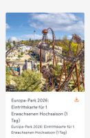 1 Tageseintritt Erwachsene für den Europapark, Hochsaison