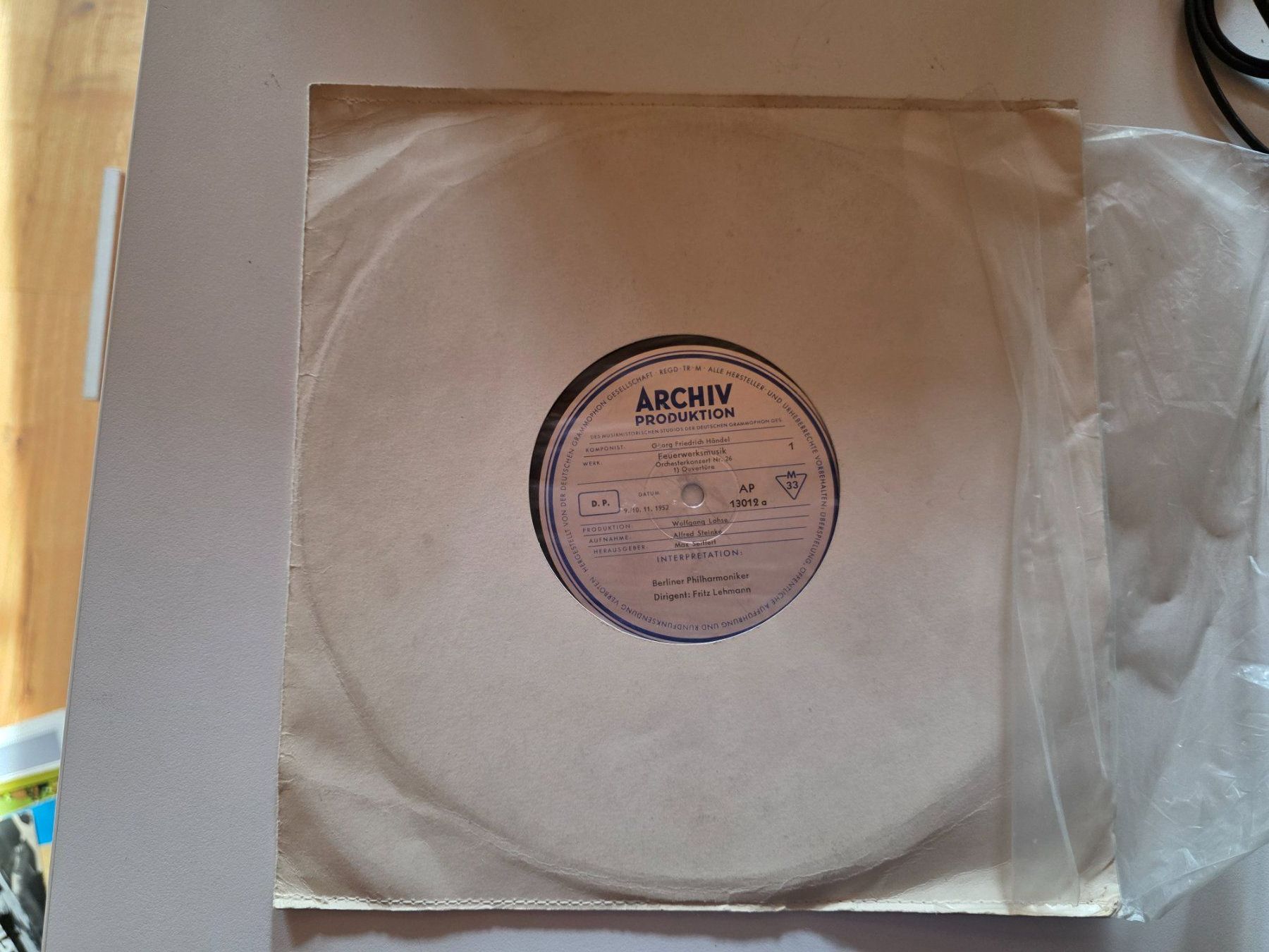 Dischi in vinile: LP: Schellack: Feuerwerksmusik G.F. Händel – Usato da Walterswil BE venduto da Lonitti 3