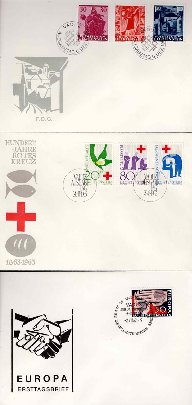 Tutti i francobolli: 10 FDC Pro Vaduz Liechtenstein – Nuovo (secondo la descrizione) da Koblenz venduto da Markenhimmel 2