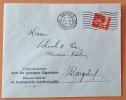 Nr. 126I, Typ 1 auf Brief, Bern 1915 nach Burgdorf
