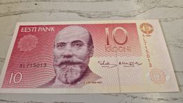 Banknote 10 Krooni Estland 1991
