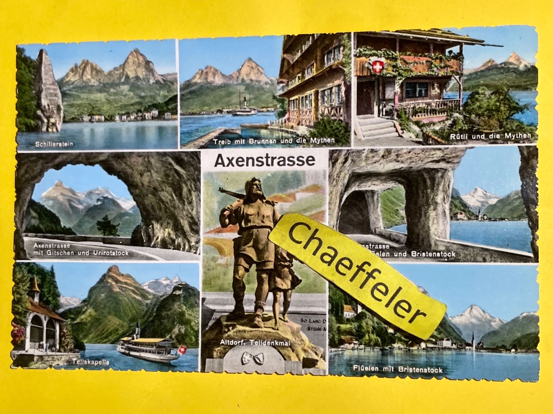 Cartoline postali: Axenstrasse – Usato da Zürich venduto da Chaeffeler