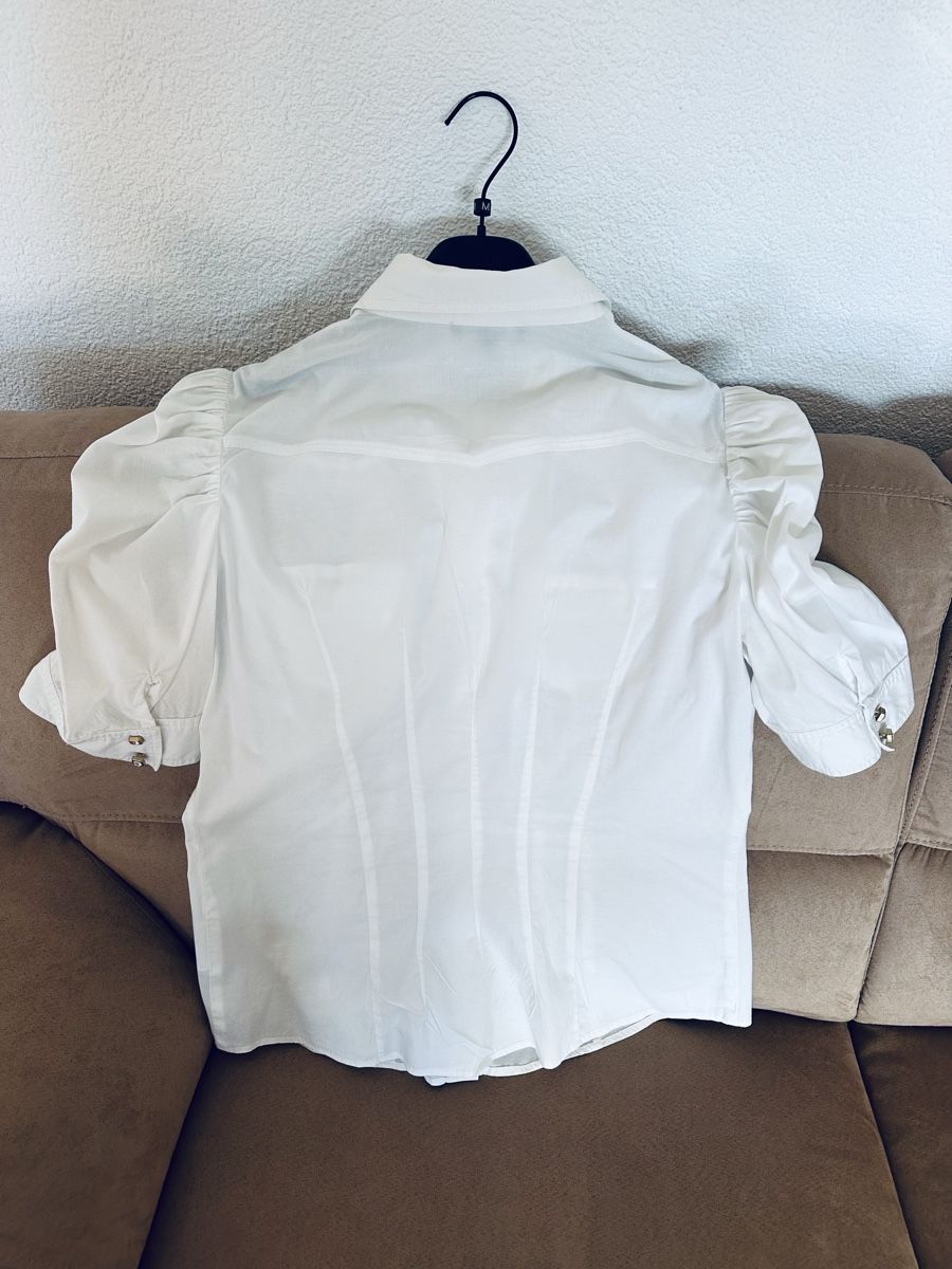 Camicette: Camicia donna Roccobarocco bianca maniche a sbuffo IT 48 – Usato da Cureglia venduto da myr_9v25 1