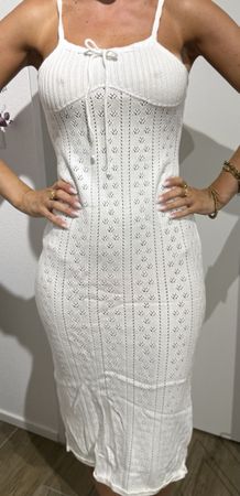 Weisses Strickkleid Grösse M/L