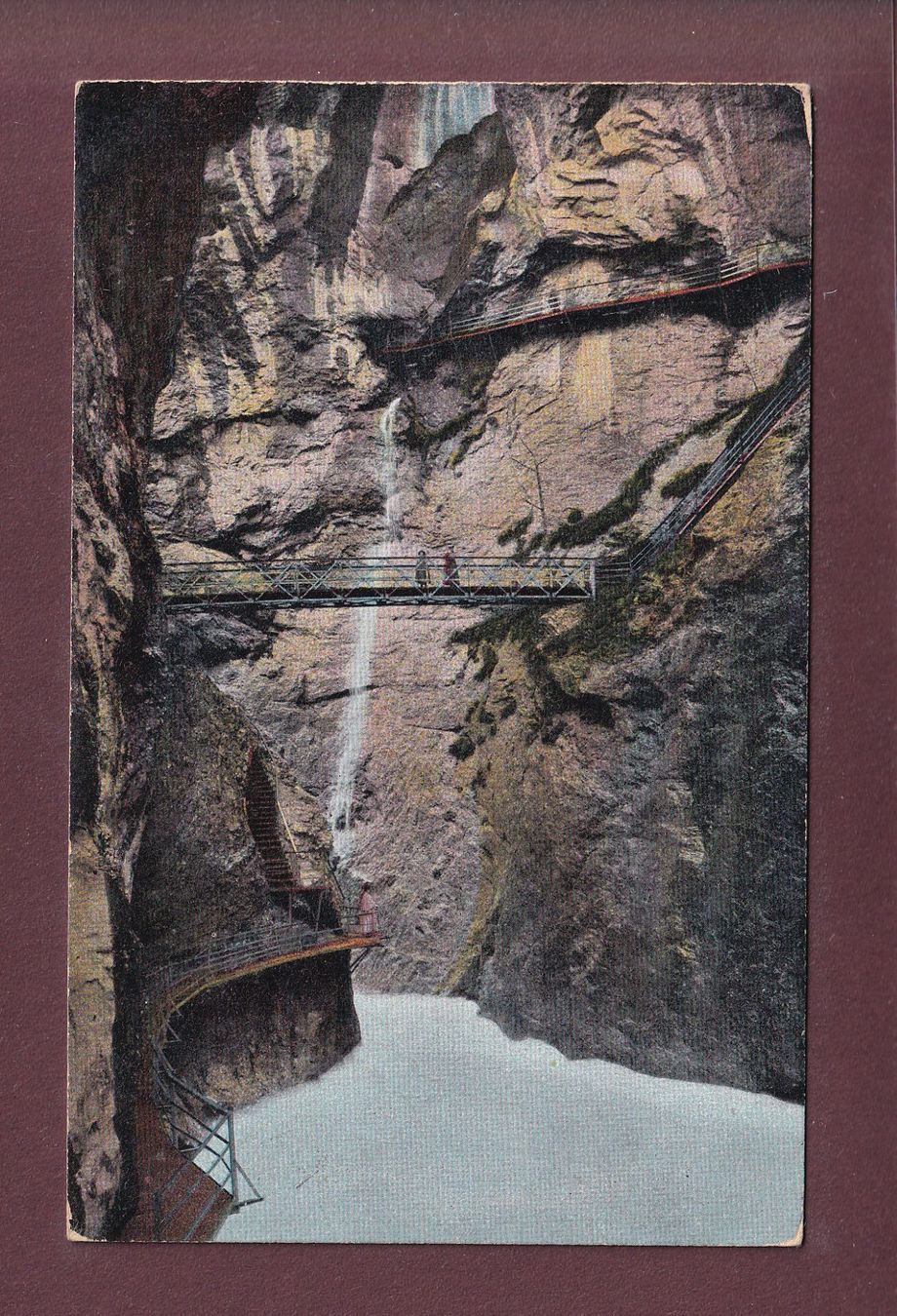 Cartoline postali: AARESCHLUCHT - 1910 – Usato da Pully venduto da nicecards