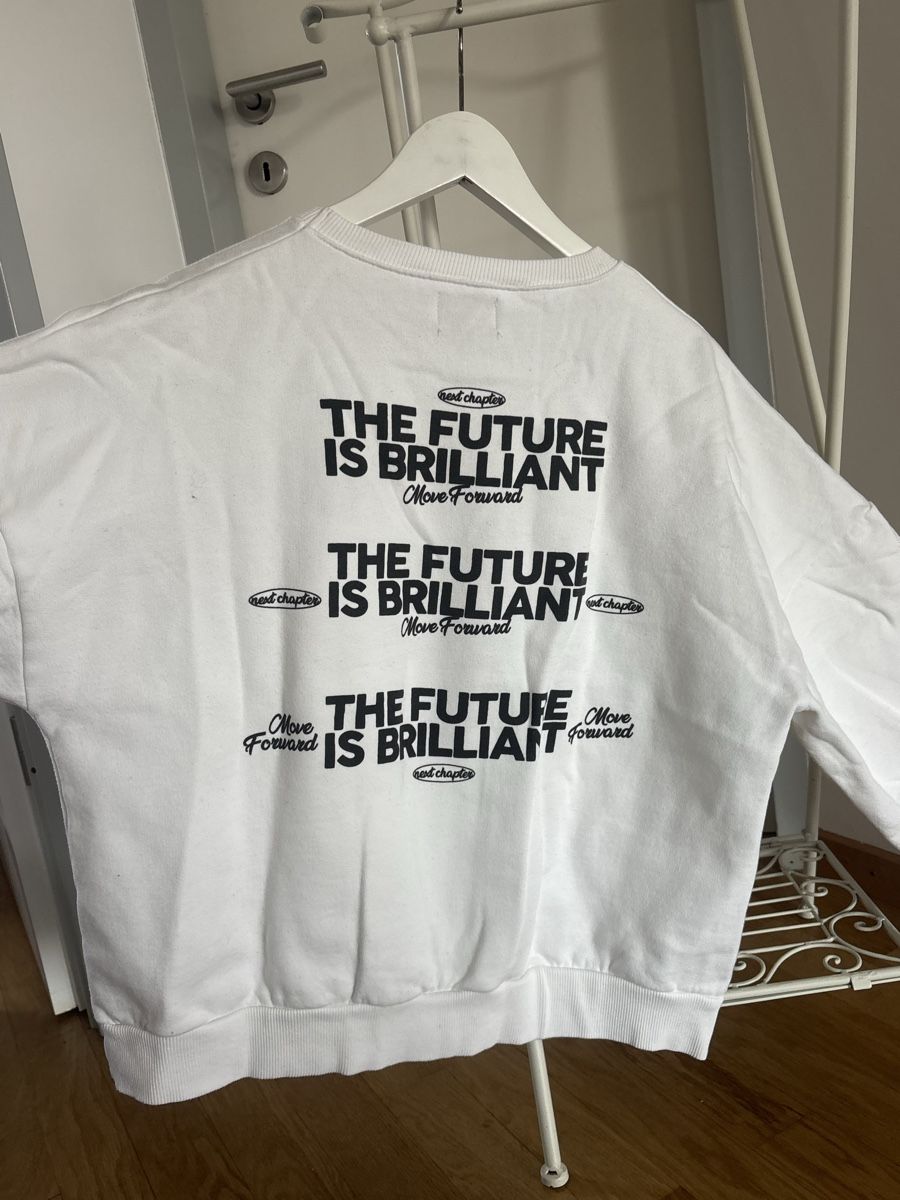 Pull&Bear Maglioni & Felpe: weisser swearshirt pullover mit Logo, Pull & Bear, Size S – Usato da Basel venduto da AnninaD97 1