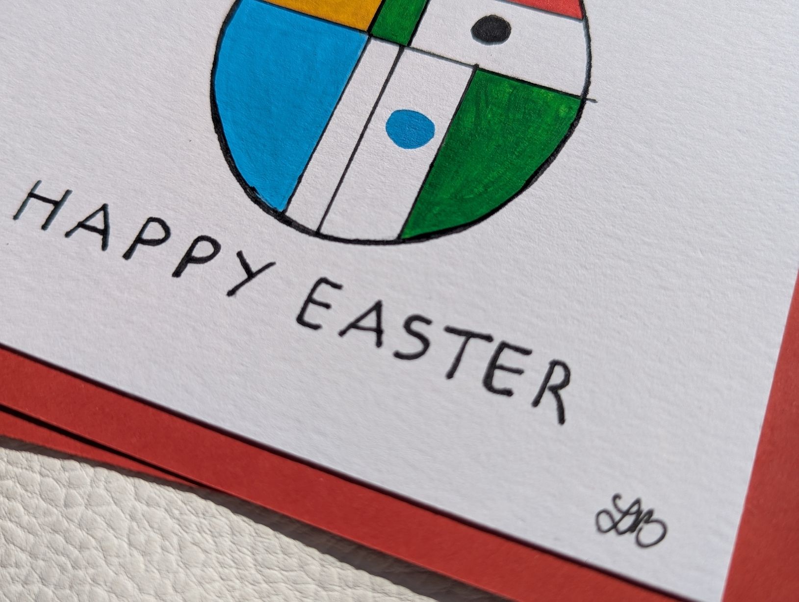 Karten: Unique hand painted Easter Card – Neu und originalverpackt aus Winterthur von LaVieColor 3
