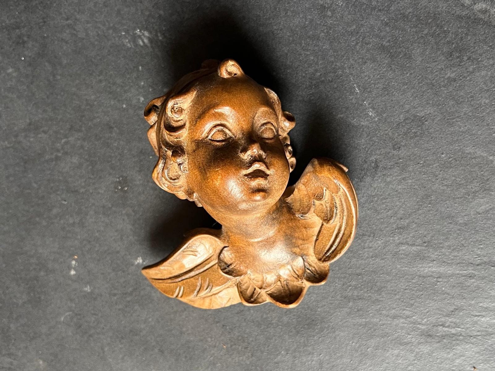 Sculptures & Statues: Fein geschnitzter barocker Engelskopf – D'occasion à Wohlenschwil par mas_y7zq 1