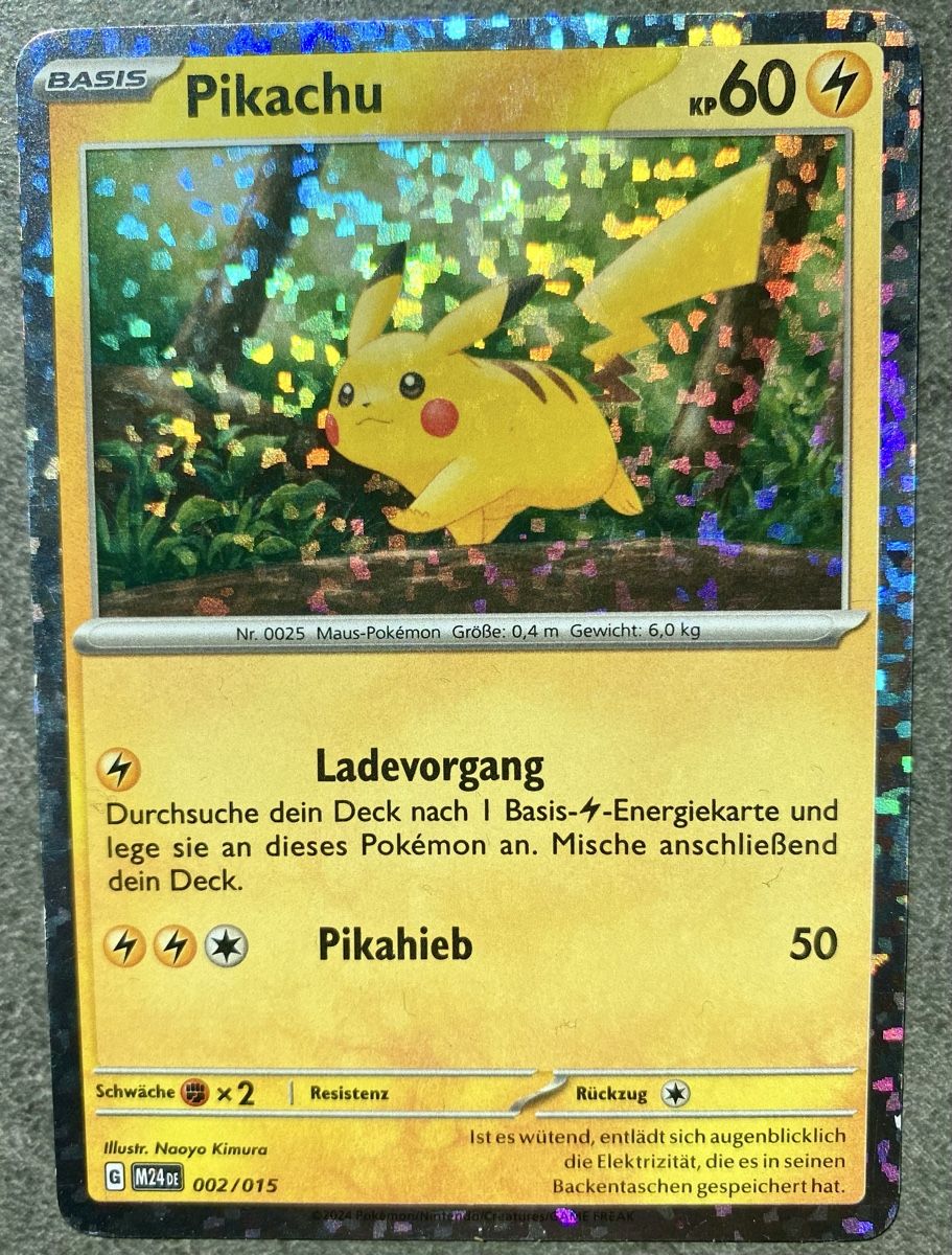 Pikachu Holo 002/015 DE (Pokmon) (Gebraucht) in Magden fr CHF 3.5  mit  Lieferung auf Ricardo kaufen