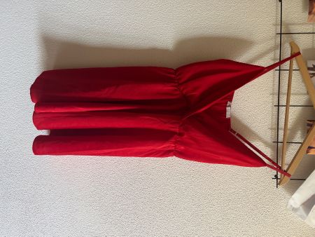 Red shorts dress