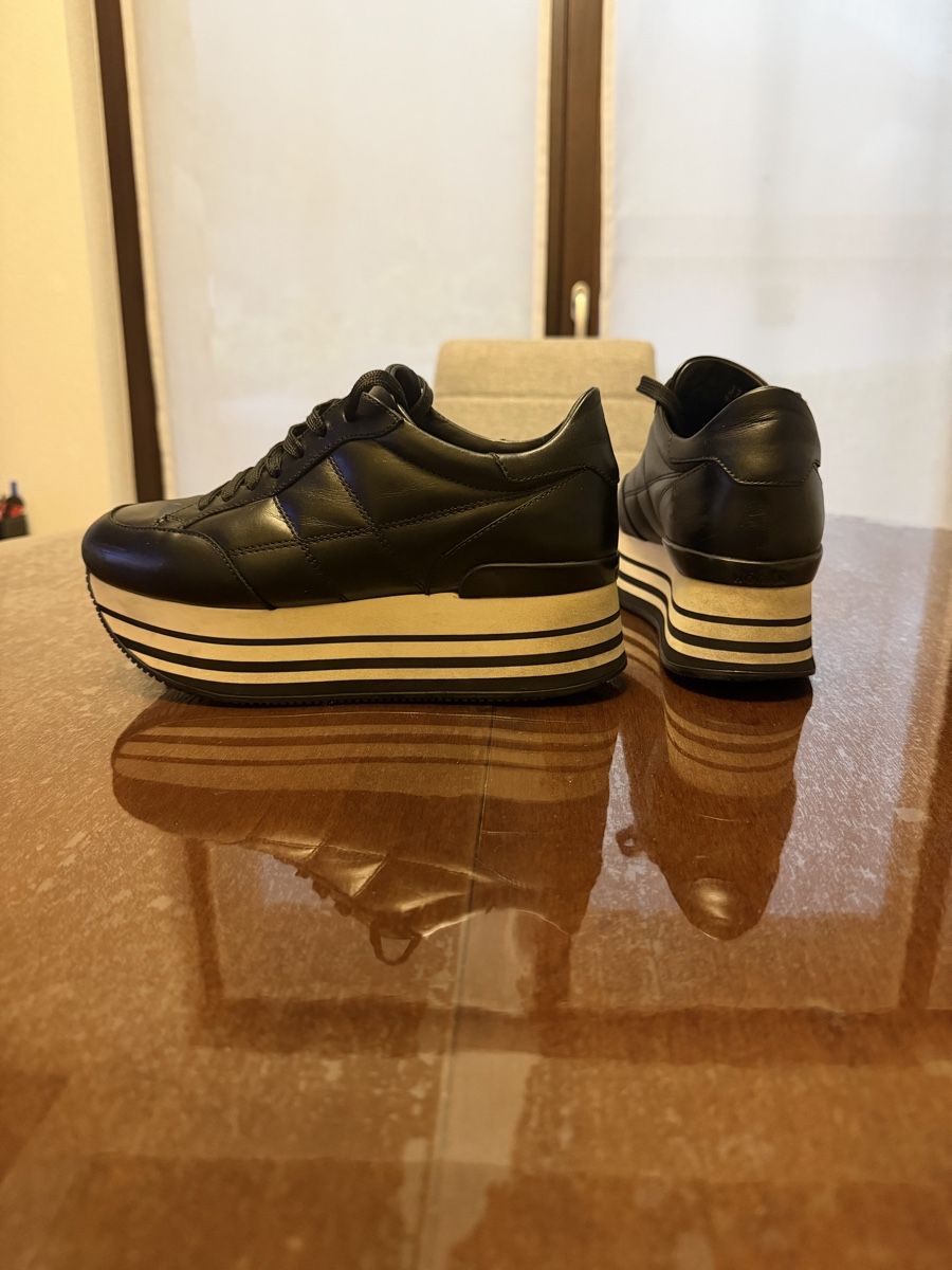Hogan Damenschuhe: Hogan MaxiPlatform, schwarzes Leder, Größe 37 – Gebraucht aus Roveredo GR von mar_d5sf 6