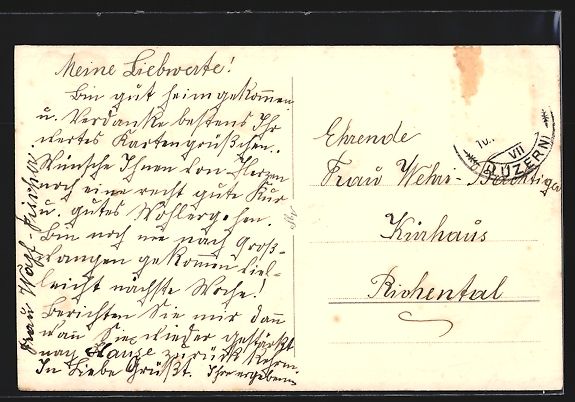 Cartes postales: AK Buttisholz, Ortsansicht mit Kirche – D'occasion à Berlin par bartko-reher 1