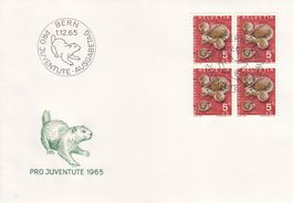 1965 Pro Juventute Viererblockserie, 5 FDC