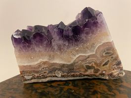 Amethyst-Kristalldruse nat. Schön & Rar