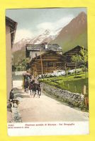 alt PostkutschenK"Stazione postale Stampa"Val Bregglia/Hund