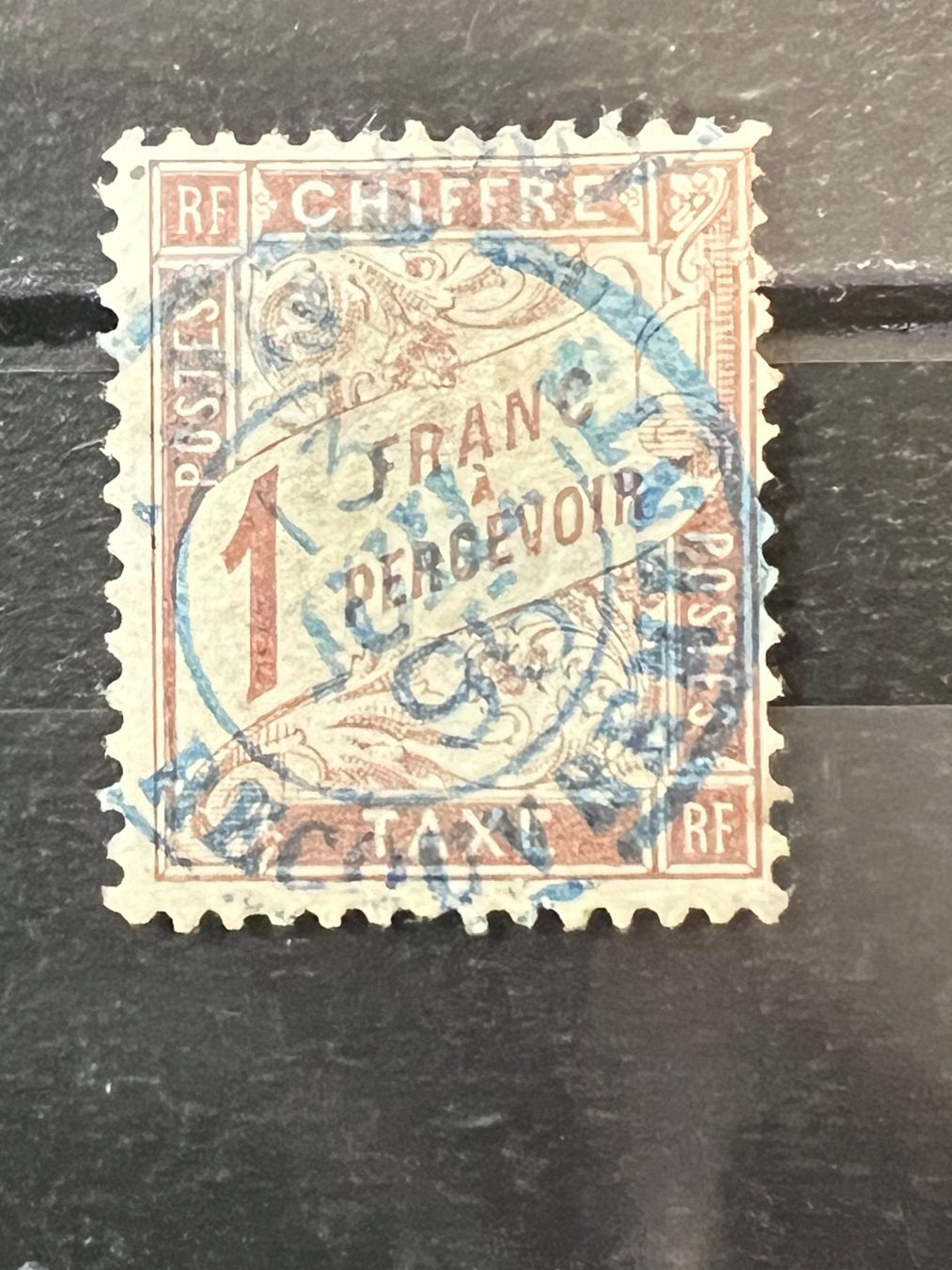 Alle Briefmarken: Timbre Taxe Duval 1884 1 franc marron – Gebraucht aus Lausanne von ffhoud