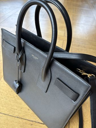 YSL Sac de Jour Tasche, Small, schwarzes Leder