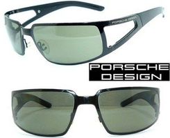 PORSCHE DESIGN SONNENBRILLE SCHWARZ GRÜN P 8458 TITANIUM