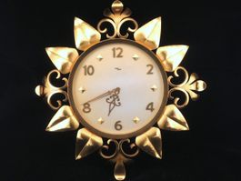 Pendule Imhof soleil bronze Wanduhr 1960-80