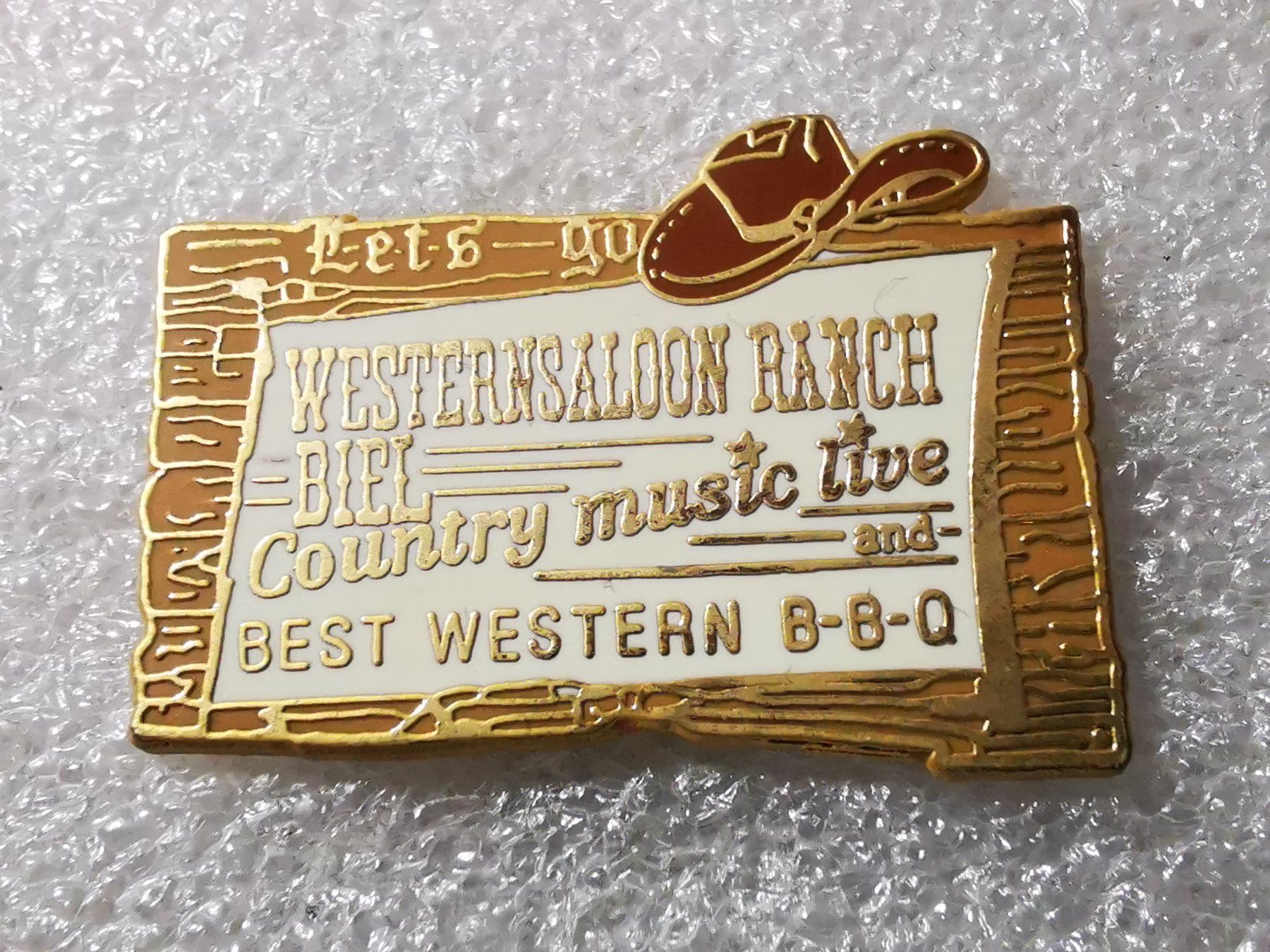 Placchette & Badge: Ansteckpin 142: Westernsaloon Ranch Biel – Usato da Oppligen venduto da Pin-Fall-Shop