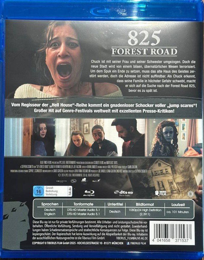 Alle DVDs: 825 Forest Road - Blu-ray, Horror – Gebraucht aus Beringen von Mantafisch1 1