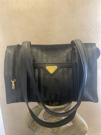 Maison Mollerus schwarz MM Swiss Logo Damen Tasche Leder