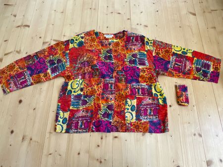 Vintage JAEGER Seidenbluse Gr. M (100% Seide) Made in GB
