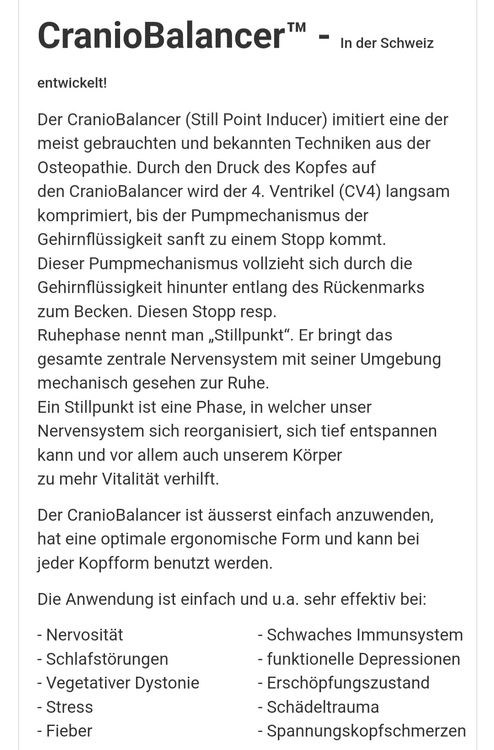 Cranio Balancer Still Point Inducer (Neu (gemäss Beschreibung)) in ...