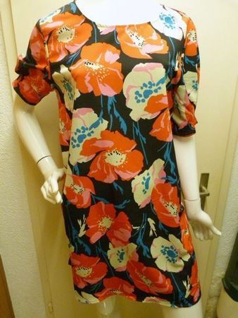 Kleid Espagna Knittings, Gr. L, dunkelblau/bunt %%