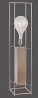 Stehlampe Metall Gold Industrial Design Top Zustand