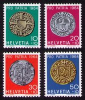 1964_B119-22_PRO PATRIA_alte Münzen_Basel_Bern_Genf_Zürich !