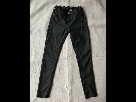 Mädchen Skinny Fit Hose Gr. 140 leichte Glanzoptik