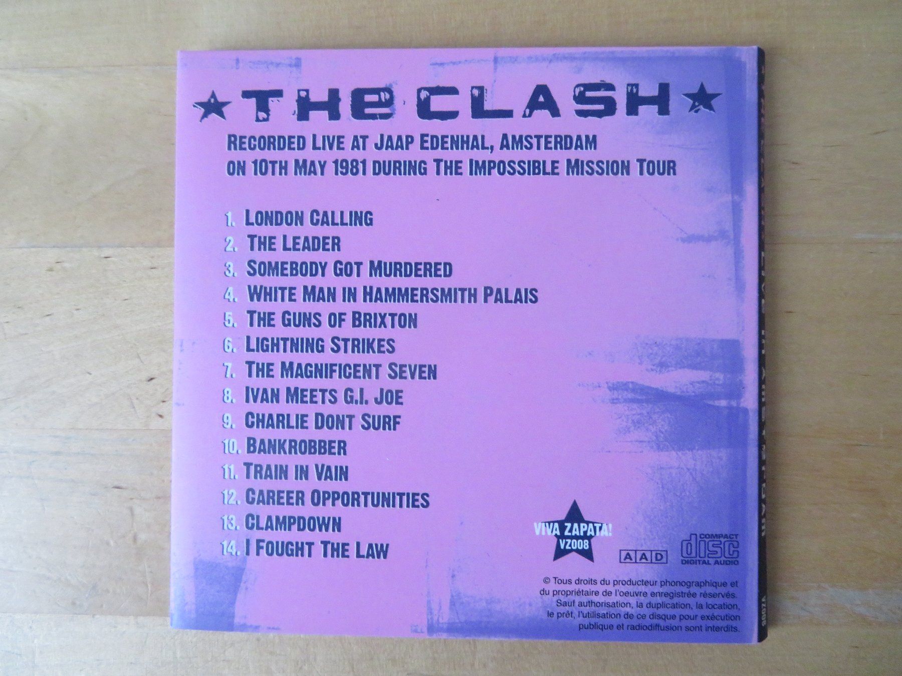 CD: THE CLASH "Live in Amsterdam" – Nuovo (secondo la descrizione) da zürich venduto da Goldimmund 4