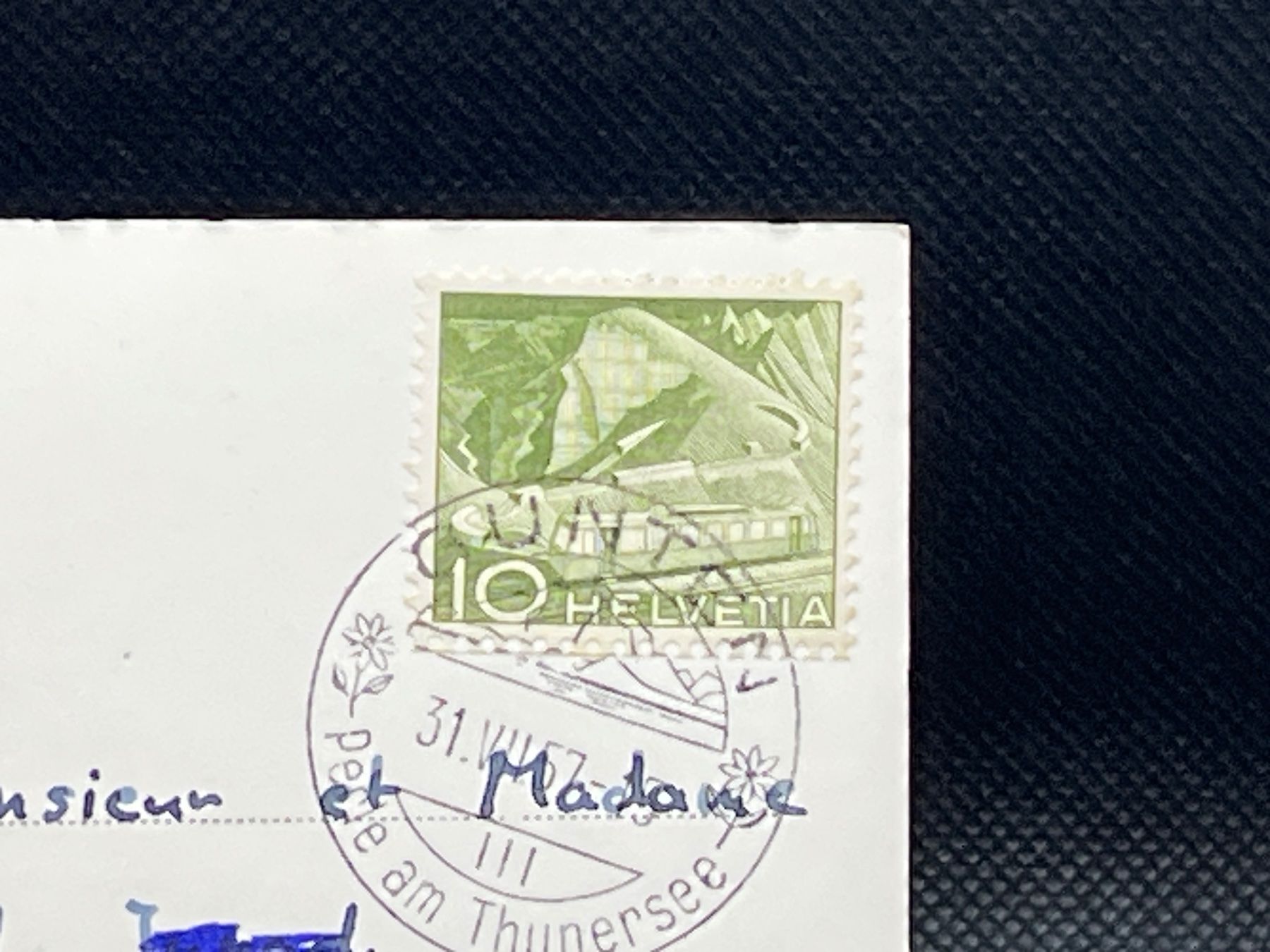 Cartoline postali: Gunten am Thunersee, Spitze Fluh – Usato da Widnau venduto da Brusi9 1